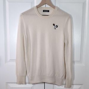 NAADAM x Peanuts Cashmere Sweater L Beige Snoopy Quiet Luxury Jumper Crewneck